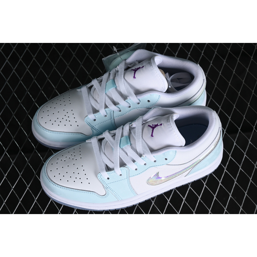 AIR JORDAN 1 LOW GLACIER BLUE/MULTI-COLOR