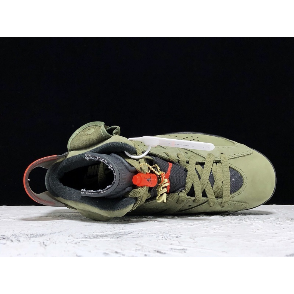 H12 TRAVIS SCOTT X AIR JORDAN 6 MEDIUM OLIVE