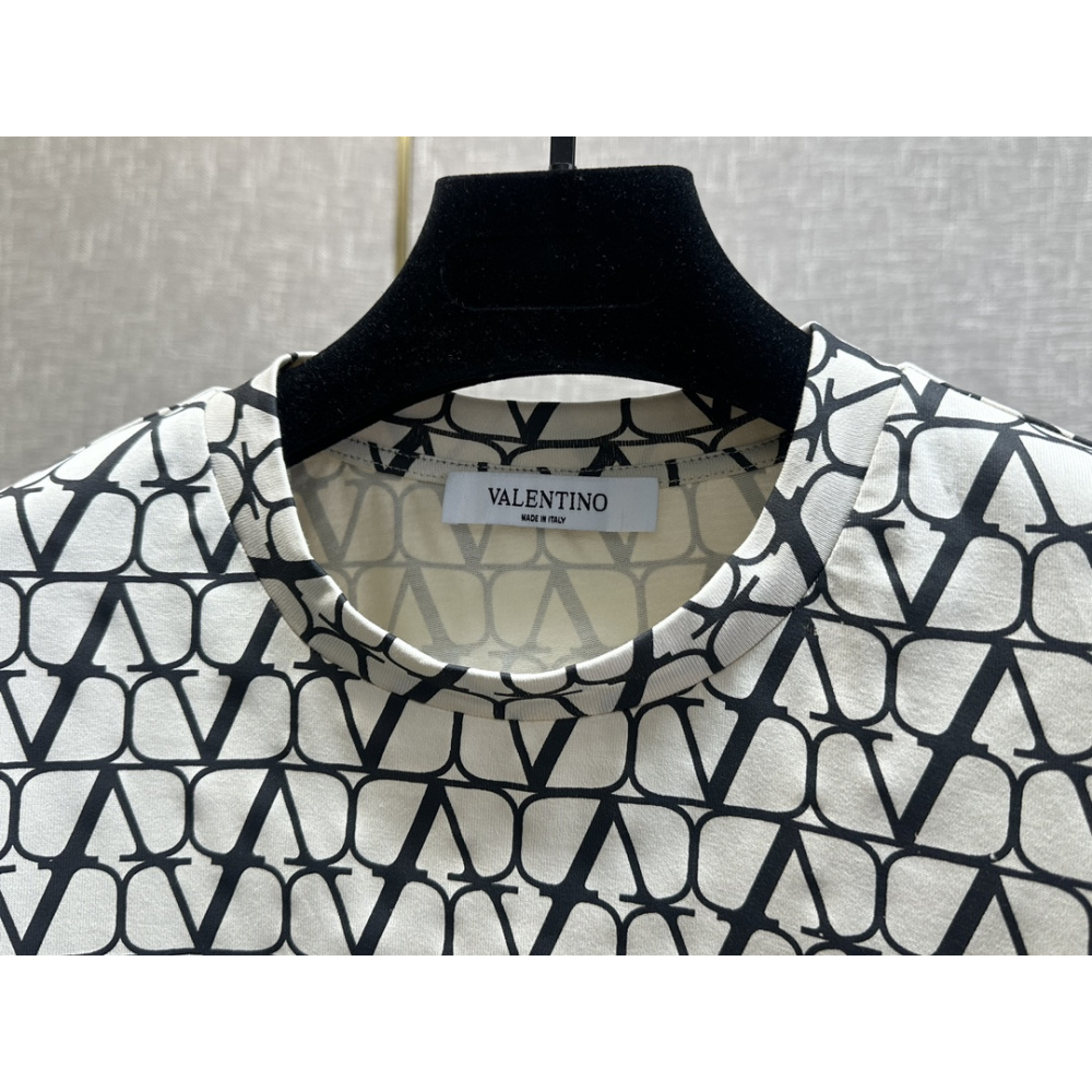 Camisa Valentino de algodão com Estampa Iconographe Toile Bege