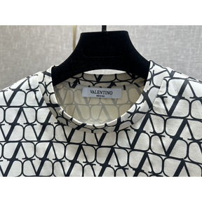 Camisa Valentino de algodão com Estampa Iconographe Toile Bege