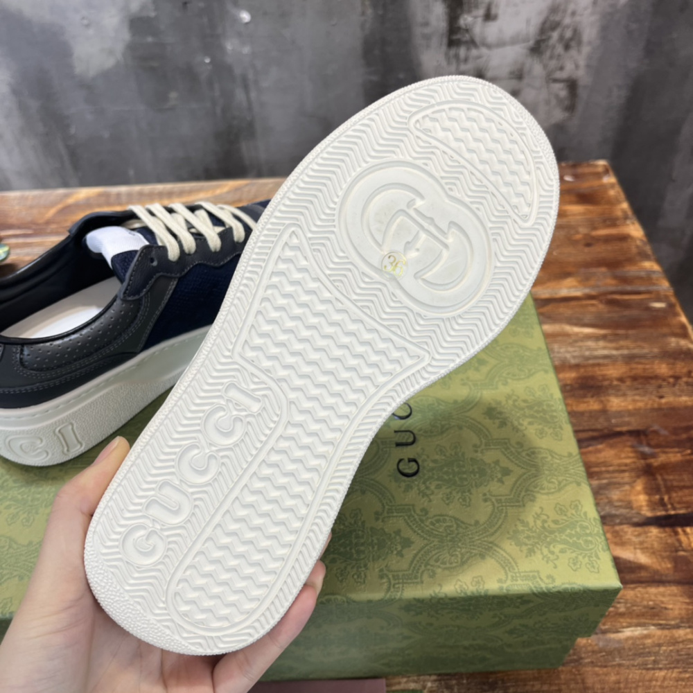 Tênis Gucci GG Supreme Azul/Cinza escuro