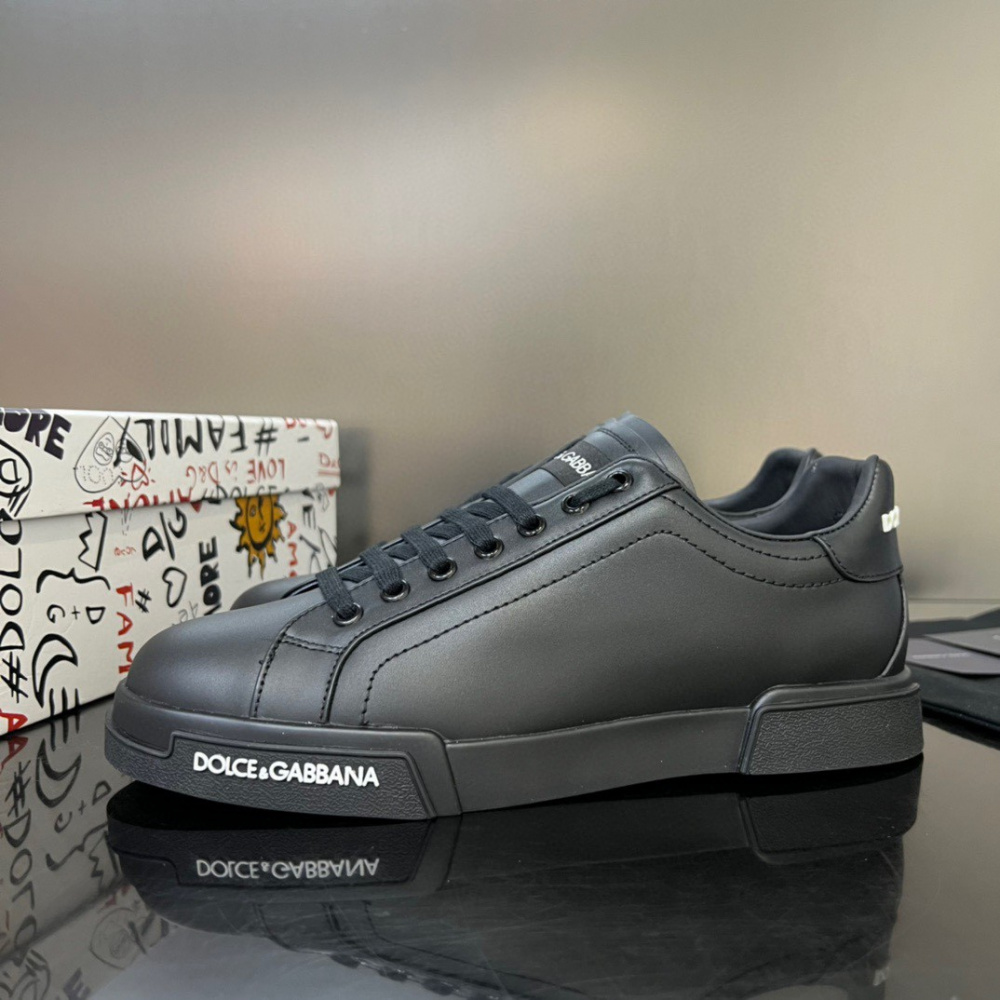 Dolce&Gabbana Tênis Portofino Preto com logo