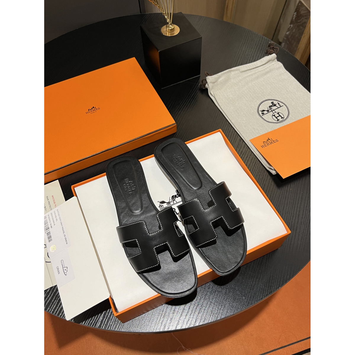 Sandália Hermès Oran Black