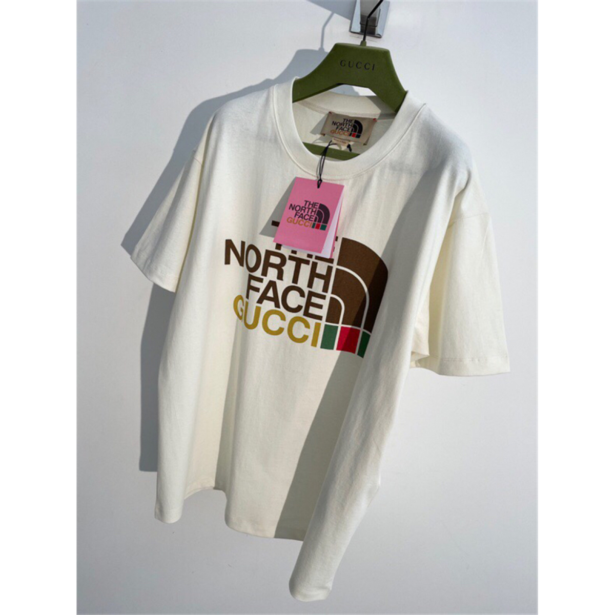 Camiseta em algodão The North Face Gucci Branca