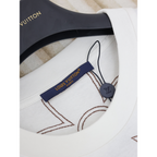 Camiseta de Algodão Louis Vuitton Bordado LV Arabesque Branca