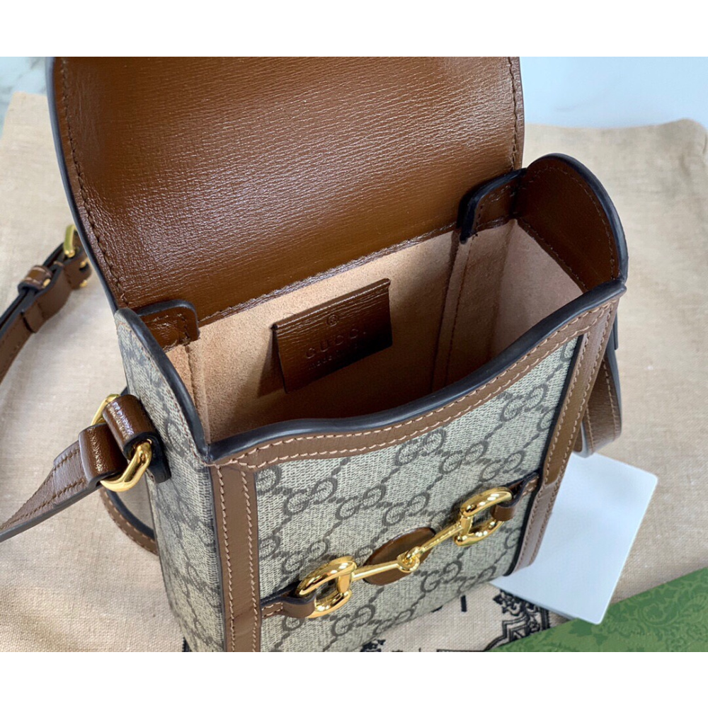 Bolsa Gucci Horsebit 1955 Mini Bag in GG Supreme 11.5x17x4CM (3 cores)