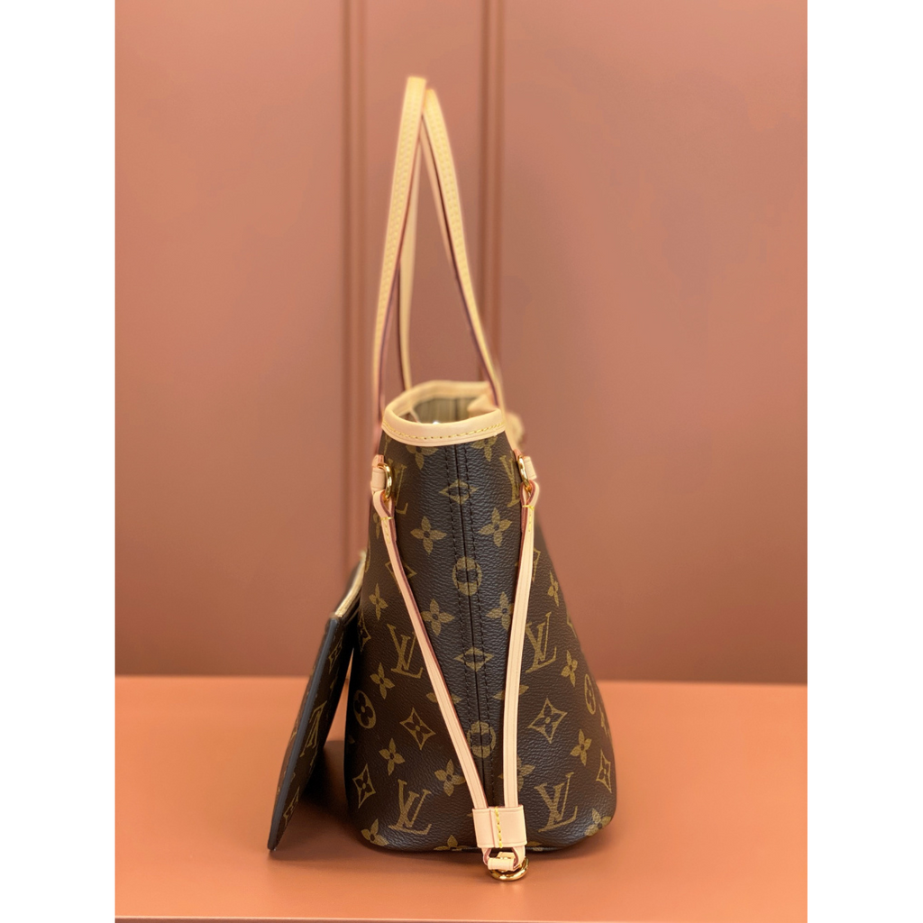 Bolsa Louis Vuitton Neverfull Monogram Canvas Interior Bege
