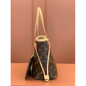 Bolsa Louis Vuitton Neverfull Monogram Canvas Interior Bege