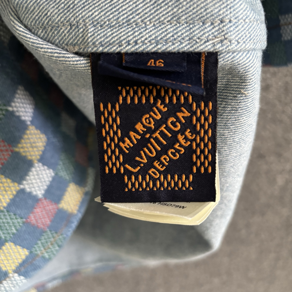 Camisa de Manga Curta com Cambraia Damier Louis Vuitton LV