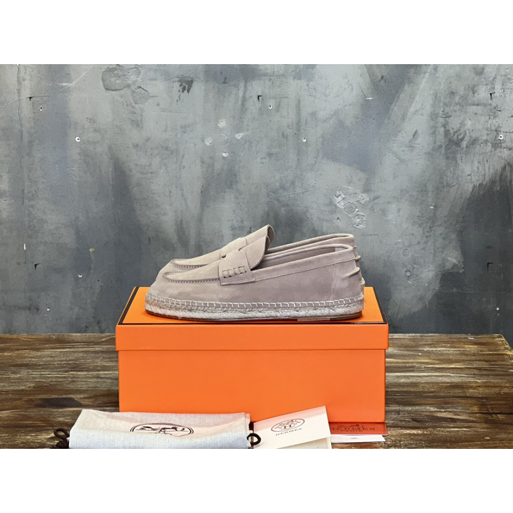 Alpargata TRIP Hermès em Camurça Bege