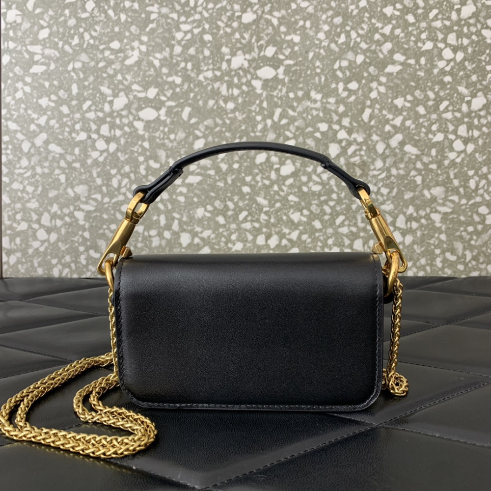 Bolsa Valentino Garavani Tiracolo AllTime de Couro 13x7x4.5cm (Preta e outras cores)