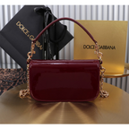 Bolsa Dolce & Gabbana Transversal 11x19x5cm (3 cores) Couro Escovado (Brilhoso)