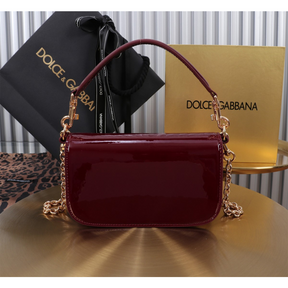 Bolsa Dolce & Gabbana Transversal 11x19x5cm (3 cores) Couro Escovado (Brilhoso)