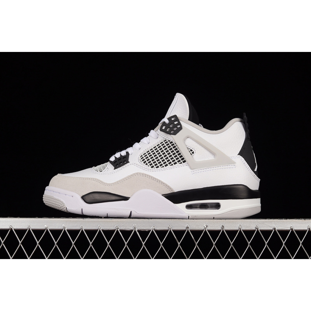 AIR JORDAN 4 RETRO MILITARY BLACK WHITE/BLACK-NEUTRAL GREY
