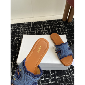 Sandália Celine Marina Finged Mule em Denim