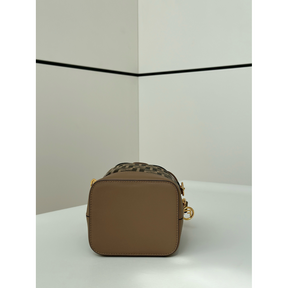 Bolsa Fendi Mon Tresor Tissu Marrom 14x12x18cm