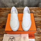 Alpargata TRIP Hermès em Couro Branco