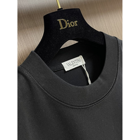 Camisa Valentino de algodão com VLogo Preta