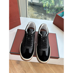Loro Piana Tênis Walk Preto Camurça
