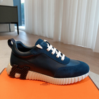 Tênis Hermès Bouncing Azul/Branco Logo Azul