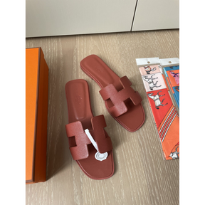 Sandália Hermès Oran Vermelho