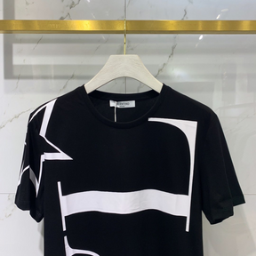 Camisa Valentino em algodão VLTN Logo Vertical com estrela Preta