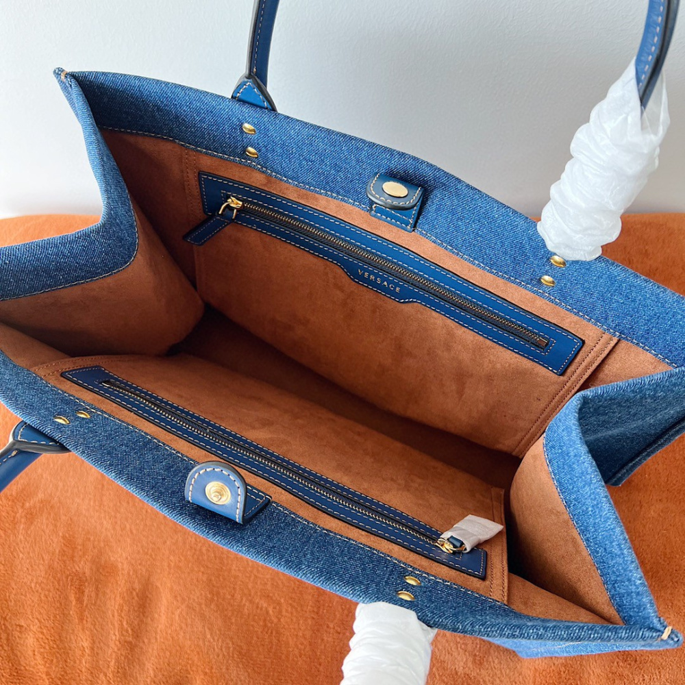 Bolsa Versace La Medusa Tote Bag Denim 40x16x29cm (4 cores)