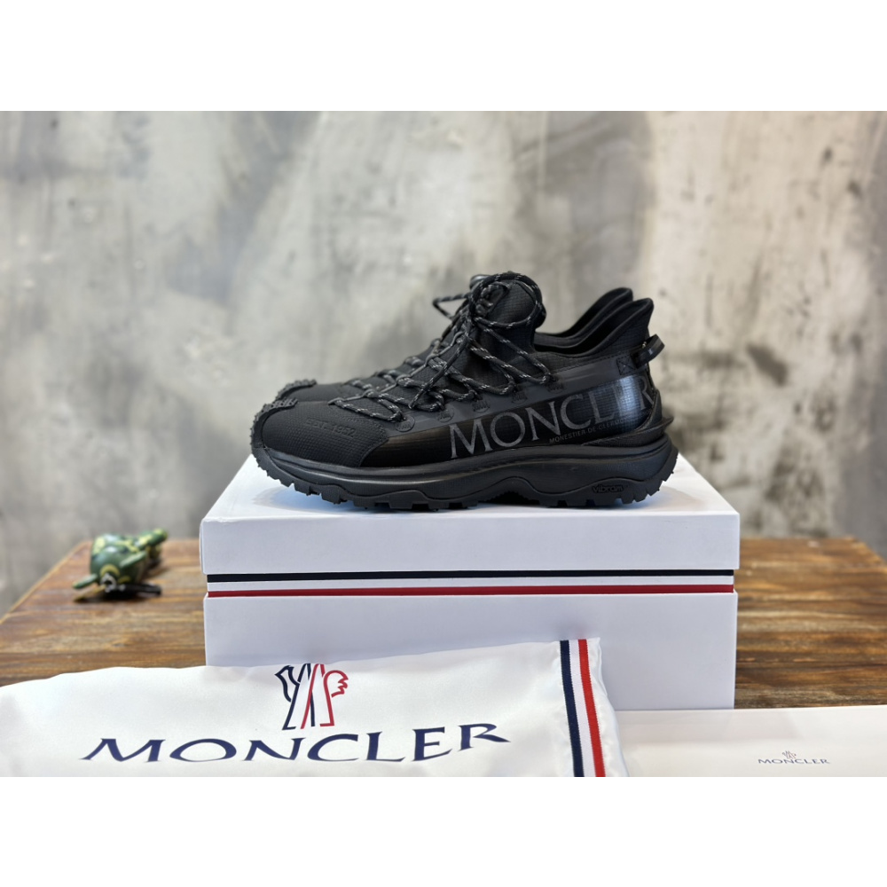 Tênis Moncler Trailgrip Lite 2 Low Top com Cadarço Preto