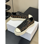 Tênis Valentino Garavani Toile Iconographe Totaloop Low-Top Marrom/Preto