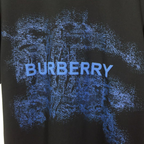 Camisa Burberry de algodão Preta com logo Azul