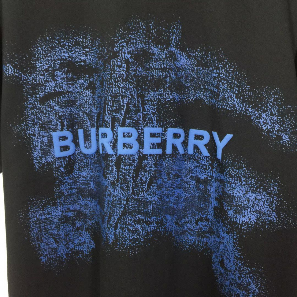 Camisa Burberry de algodão Preta com logo Azul