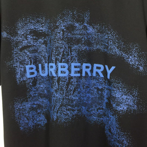 Camisa Burberry de algodão Preta com logo Azul