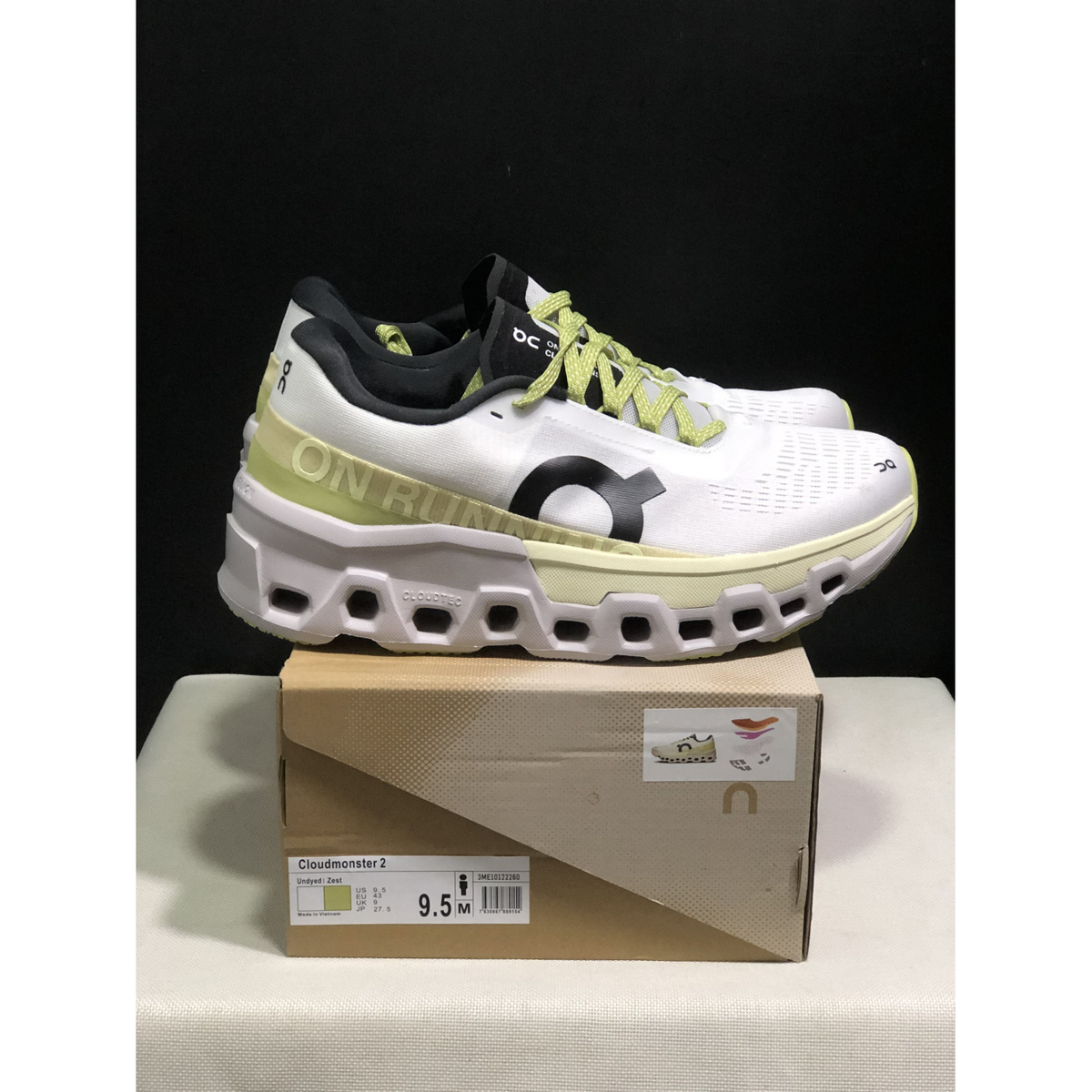 Tênis On Running Cloudmonster 2 Branco/Verde