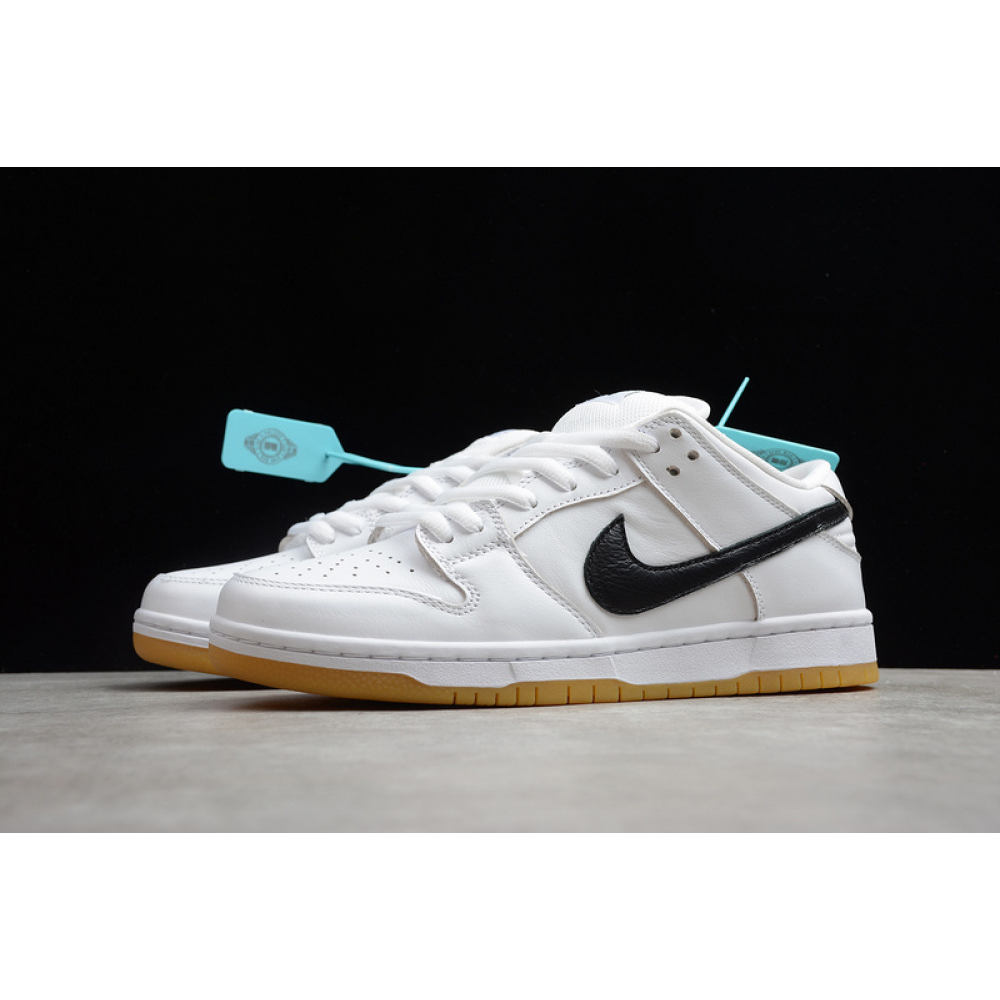 SB DUNK LOW ORANGE LABEL WHITE