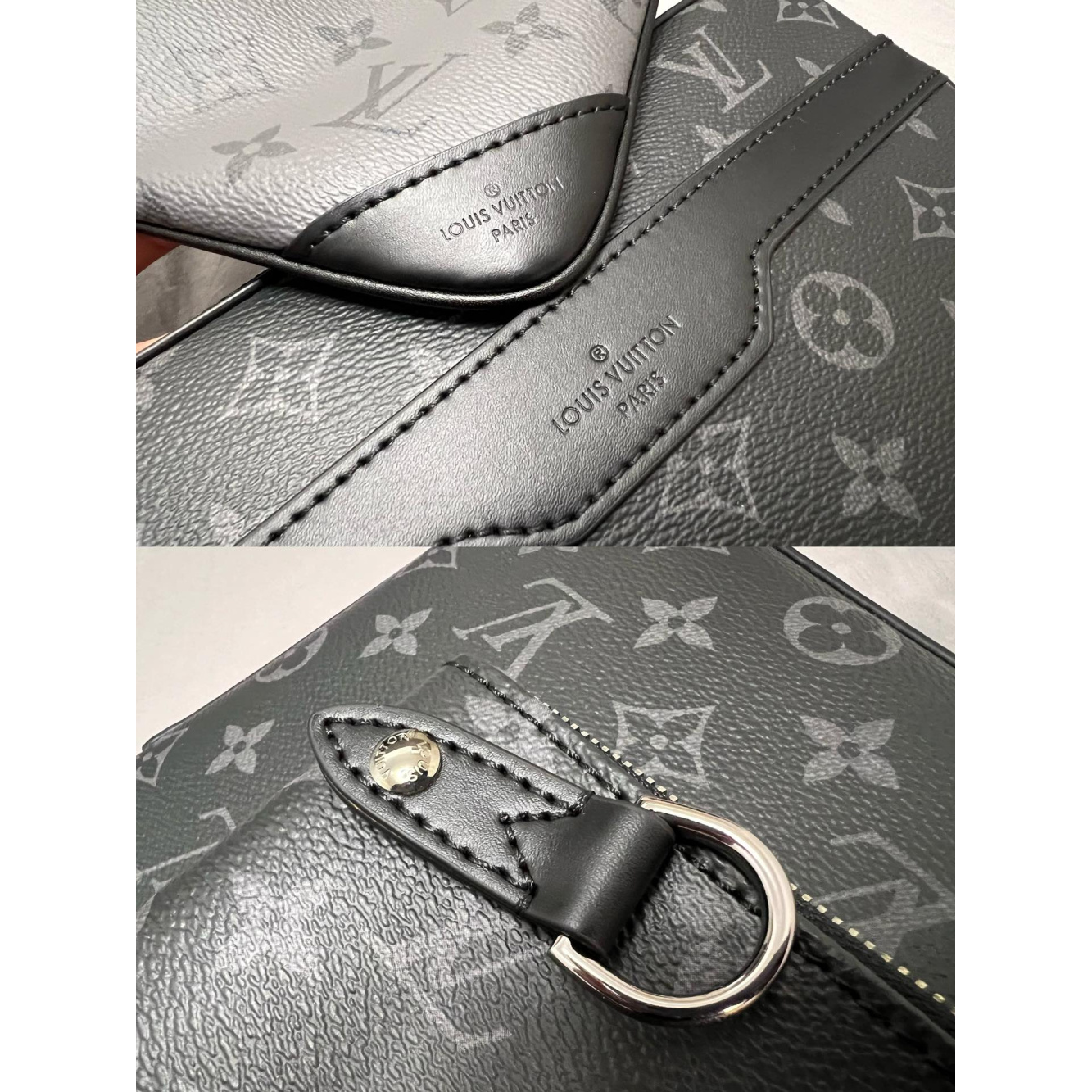 Bolsa Trio Louis Vuitton Messenger Monogram Eclipse 25x18.5x7cm