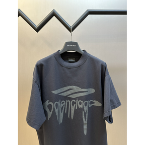 Camiseta de Algodão Balenciaga 3B Oversize Preta