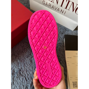 Tênis Valentino Garavani One Stud Couro Rosa Pink