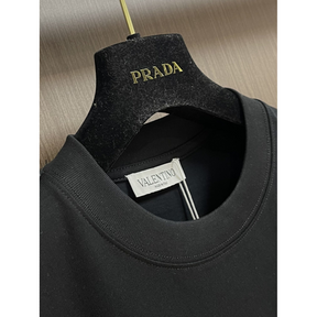 Camisa Valentino de algodão com VLogo Signature Preta