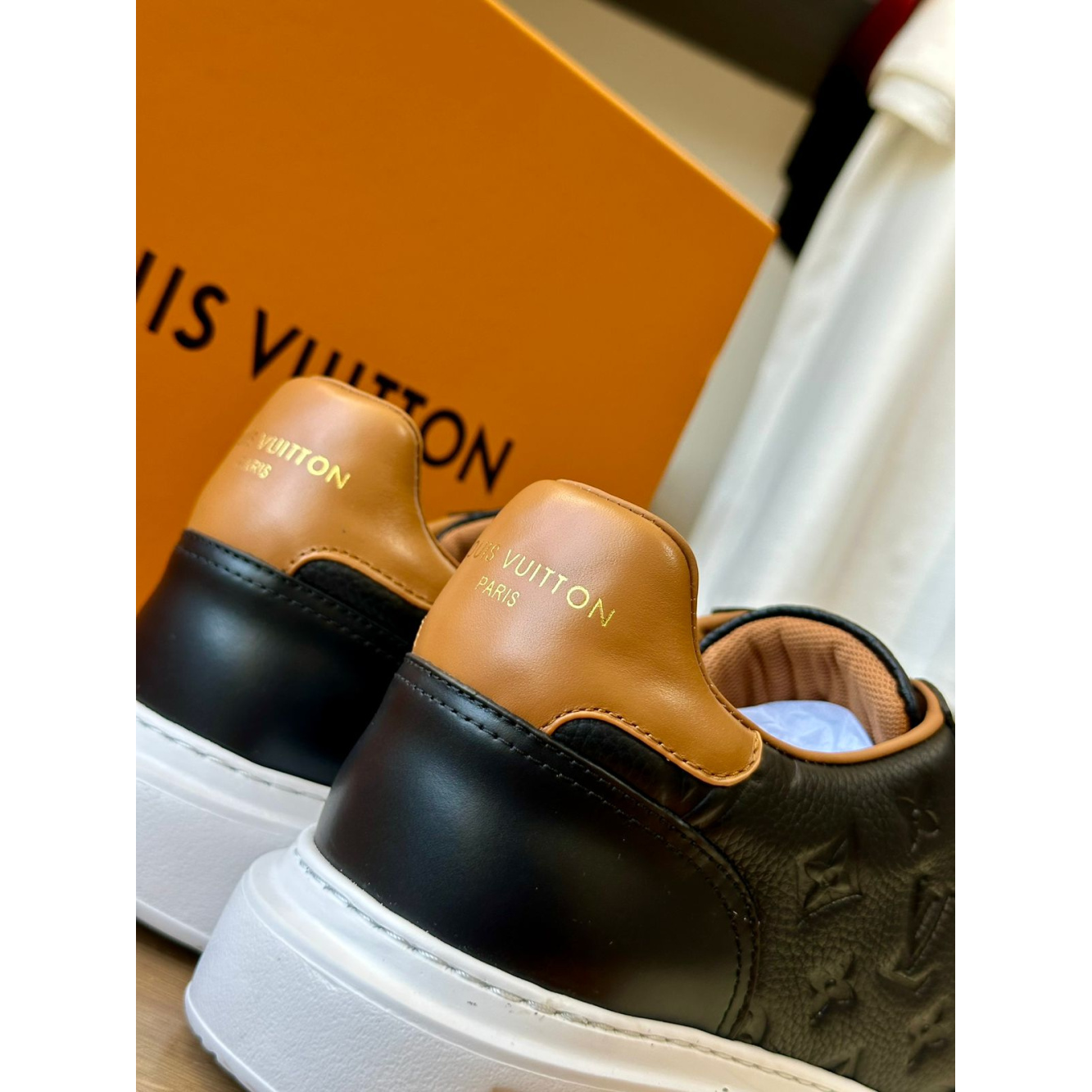 Tênis Louis Vuitton Beverly Hills Preto c/marron