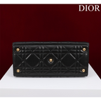 Bolsa Dior St Honoré Tote Black Macrocannage 30 cm