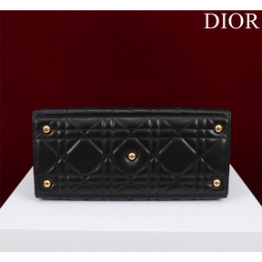 Bolsa Dior St Honoré Tote Black Macrocannage 30 cm