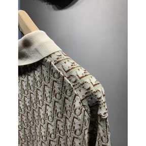 Camisa Polo de Algodão Oblique Bege