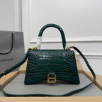 Bolsa Balenciaga Hourglass Média em Couro Croco 23x10x24cm (6 cores)