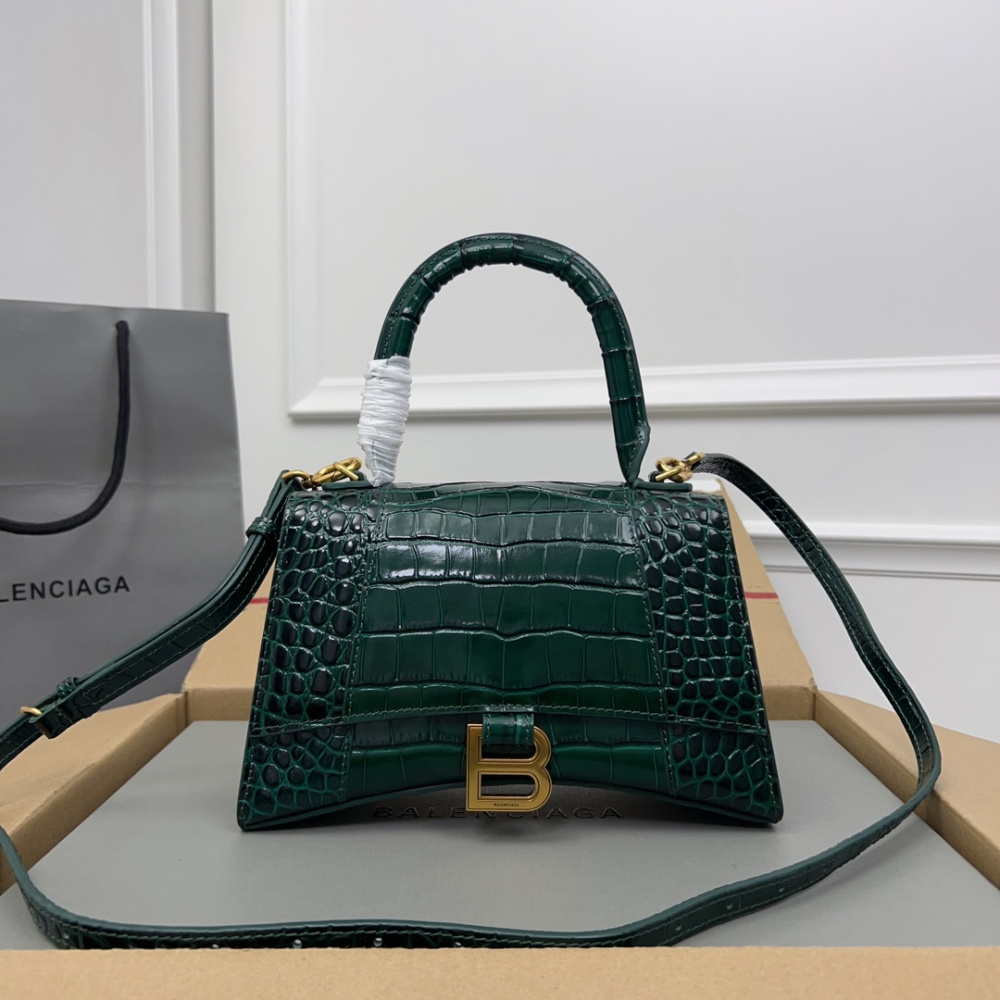 Bolsa Balenciaga Hourglass Média em Couro Croco 23x10x24cm (6 cores)