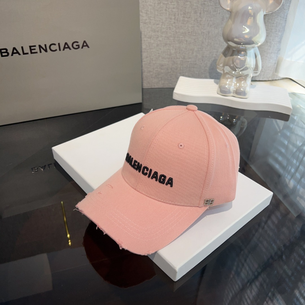 Boné Balenciaga em Tecido Algodão Rosa