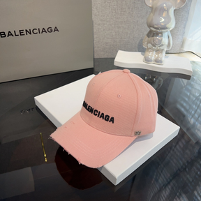Boné Balenciaga em Tecido Algodão Rosa