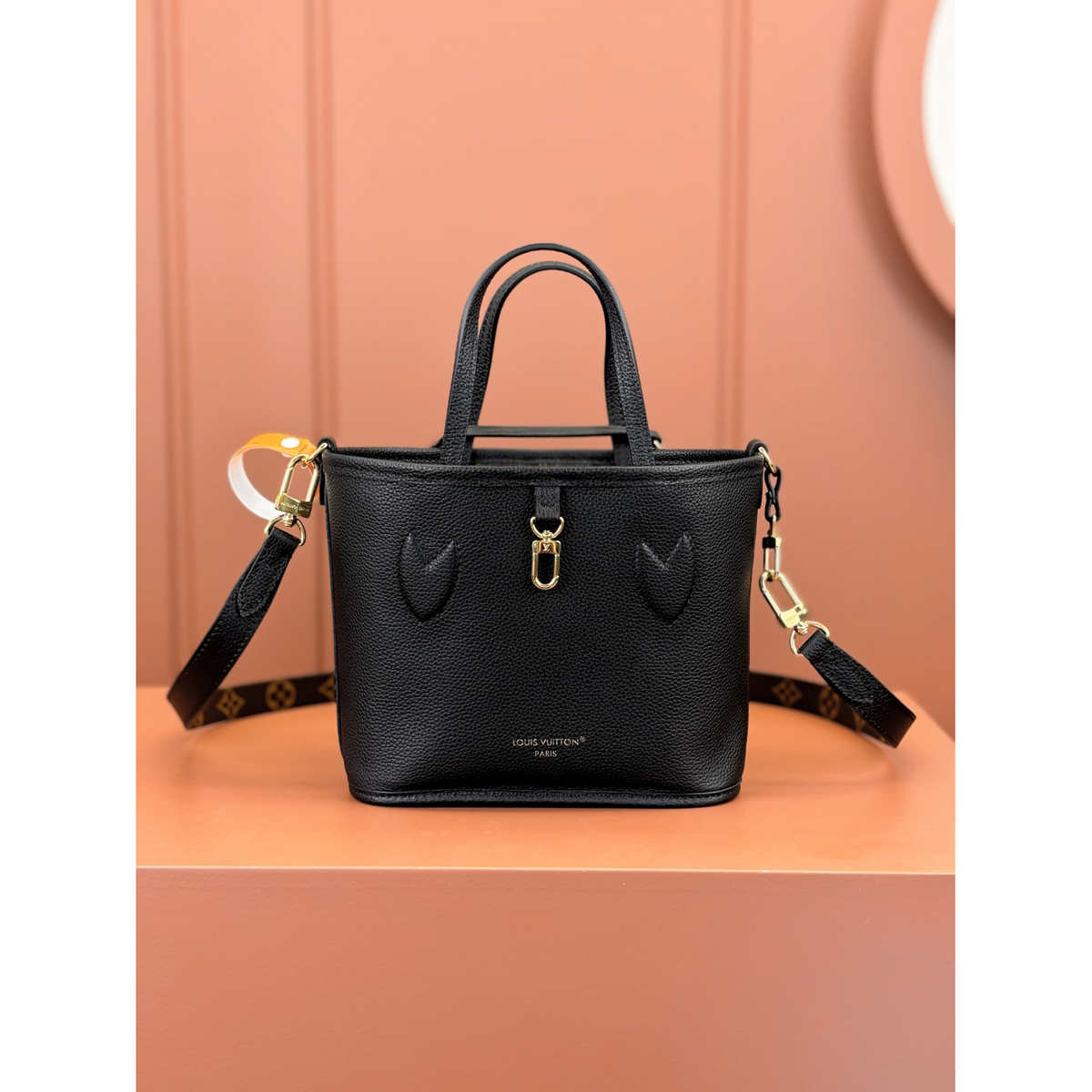 Bolsa Louis Vuitton Neverfull Inside Out PM LV (Preta, Marrom, Cinza) 24x14x9CM
