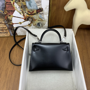 Bolsa Hermès Mini Kelly Ferragem Prata 20x15x9cm (6 cores)