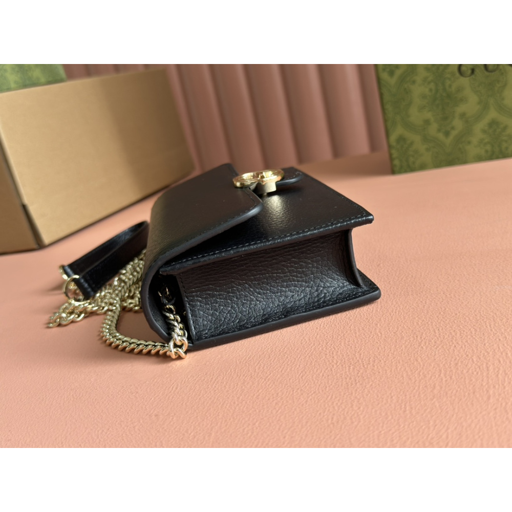 Bolsa Gucci Interlocking Woc 20x13x6cm (Preta, Cinza, Vermelha, Rosa)