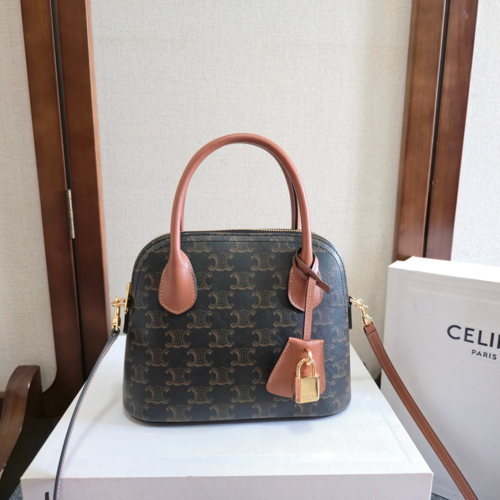 Bolsa Celine Honorine Teen em Triomphe Canvas 22×17.5×9.5cm